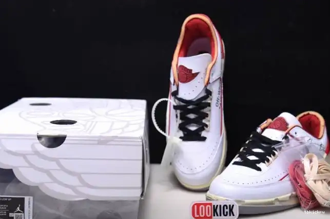 Cheap TBK SP Retro Off-White Red Jordan 2 DJ4375-106 White Low 0515